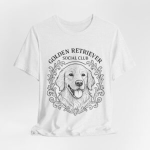 Golden Retriever Social Club Tee, Dog Lovers Shirt, Pet Owner Gift, Unisex T-Shirt, Animal Lover Apparel, Casual Wear