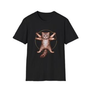 Vitruvian Cat T-Shirt | Anatomical Cat Illustration, Science Art Tee