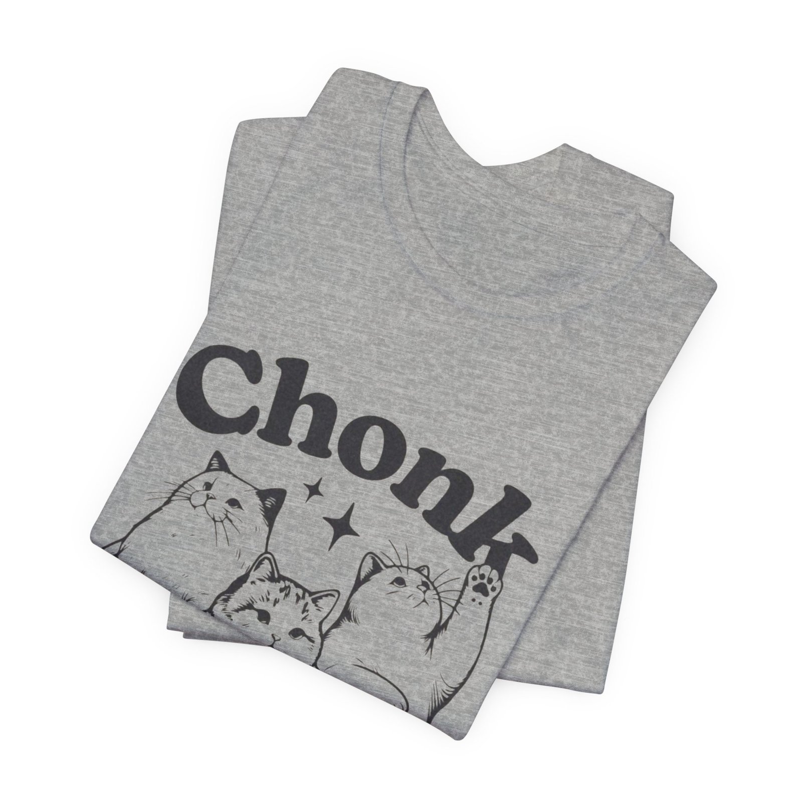 Chonk Cat Unisex Tee, Funny Cat T-Shirt, Gift for Cat Lovers, Cute Animal Shirt, Pet Lover Apparel, Casual Wear - Image 19