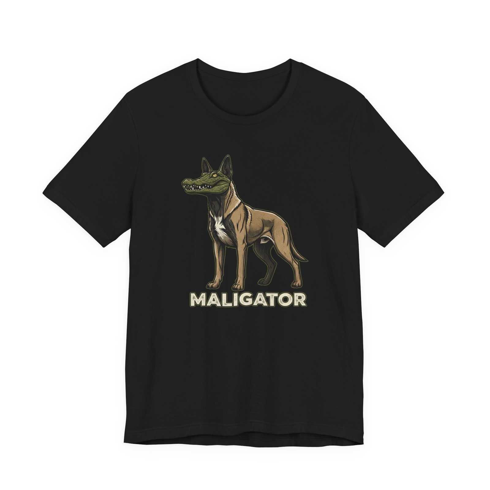 Maligator dog illustration Tee | Crocodile head canine mashup - Image 2