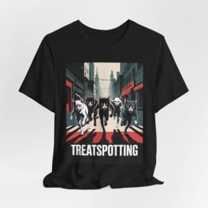 Treatspotting poster dogs Jersey tee | Urban street art, Running cats