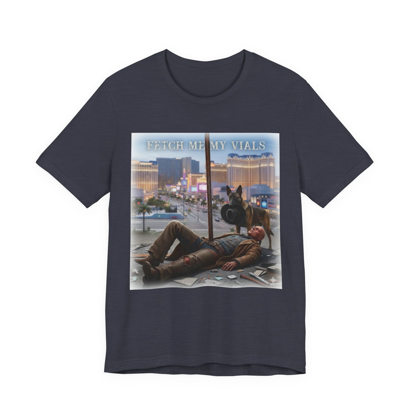 Fetch me my vials, Fallout Tee, Street Scene Graphic Tee — "Fetch Me My Vials" Retro Vegas Art Shirt - Image 36