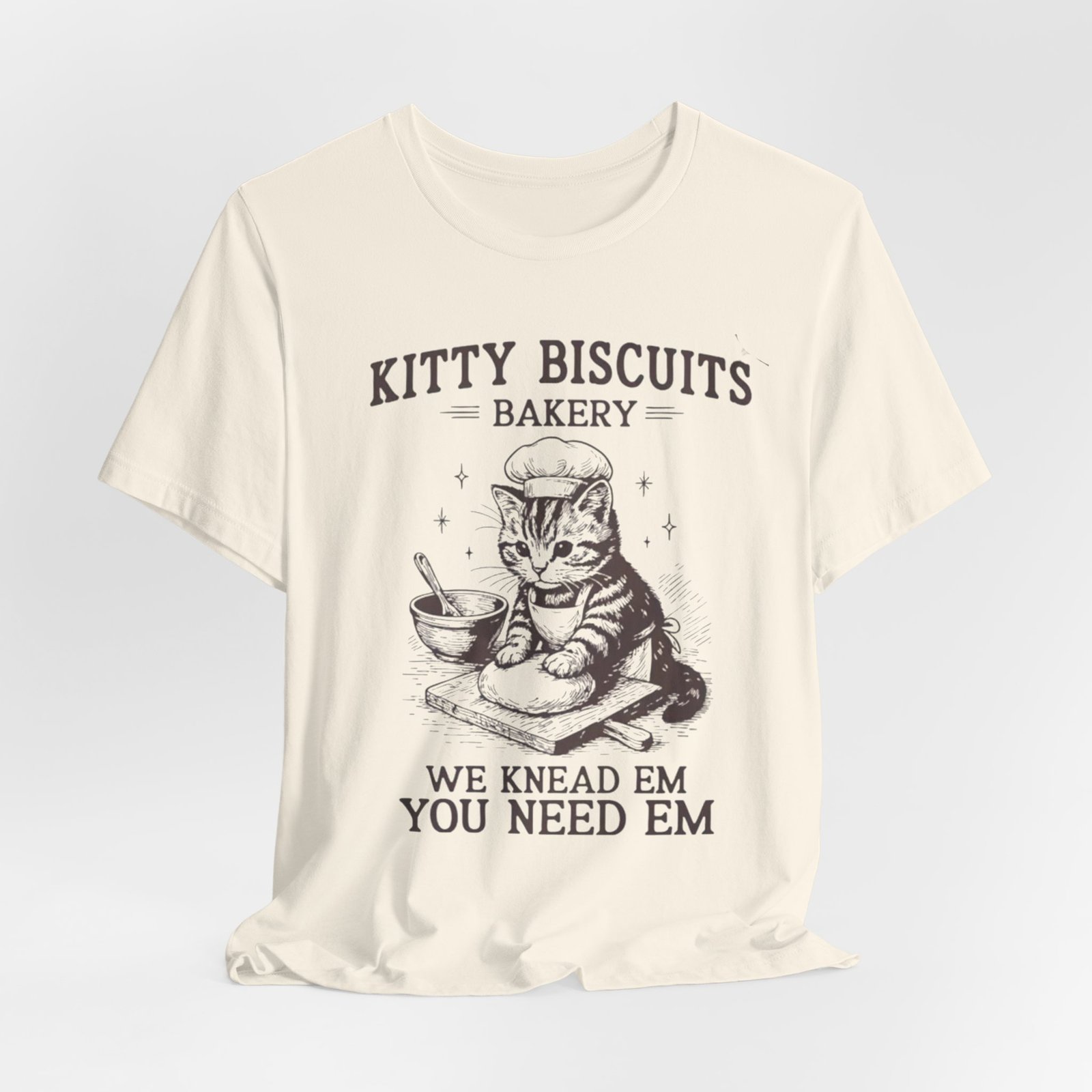 Cute Cat Bakery Tee, Kitty Biscuits Shirt, Animal Lover Gift, Funny Pet T-Shirt, Baking Humor Tee - Image 12
