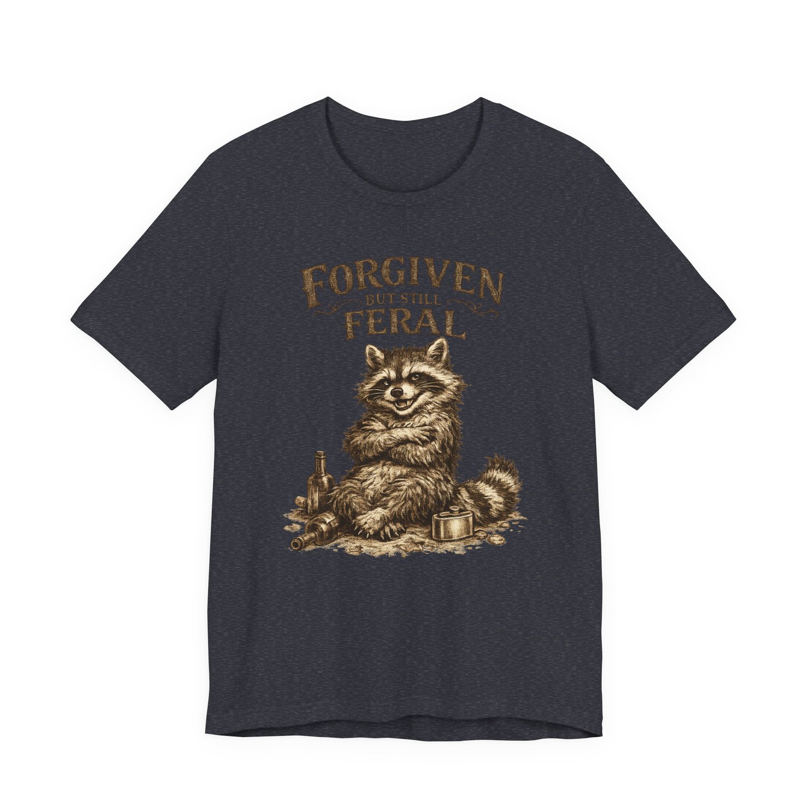 Forgiven But Still Feral raccoon tee | vintage illustration, humour - Image 29