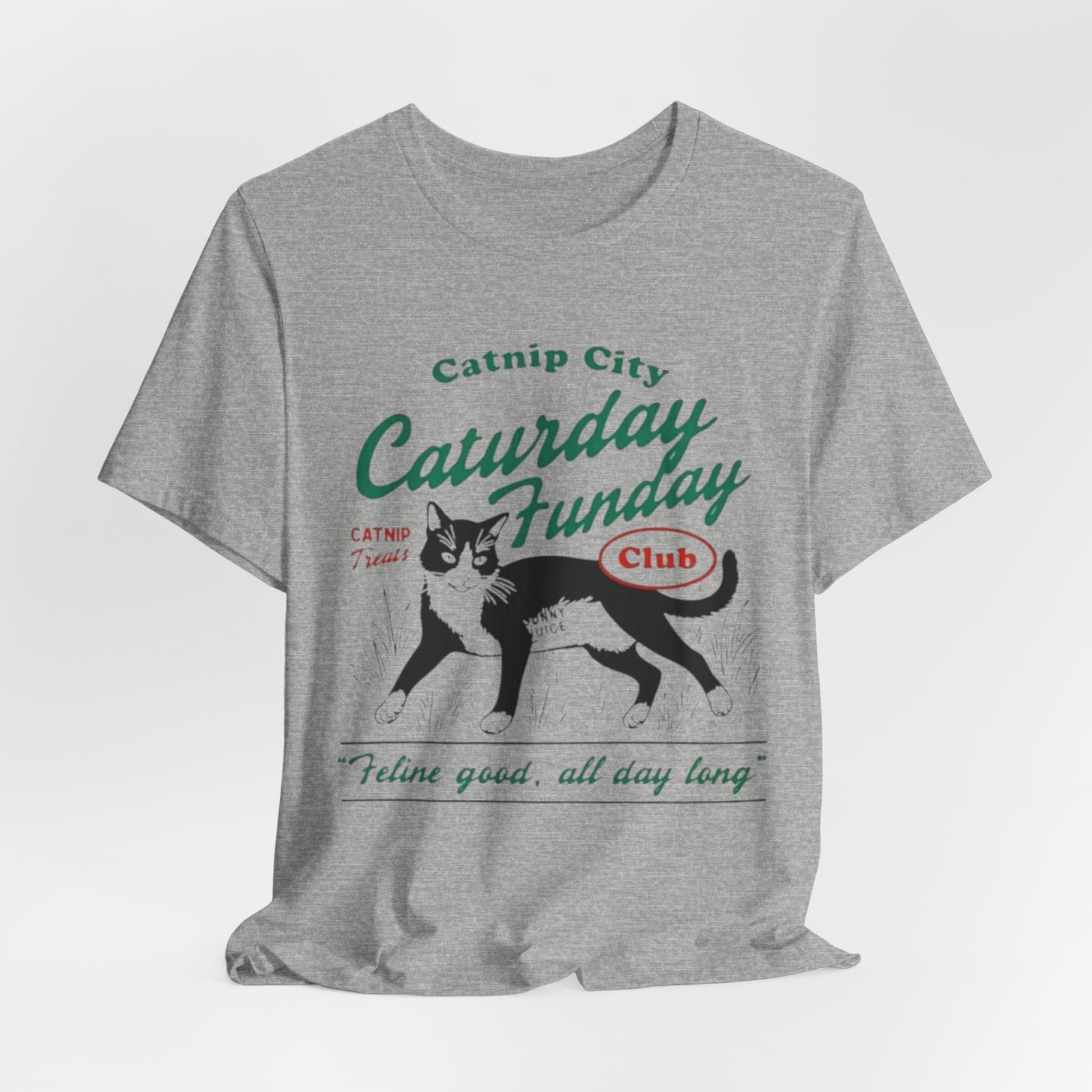 Catnip City Caturday Funday Cat T-Shirt | Vintage Cat Graphic Tee - Image 28
