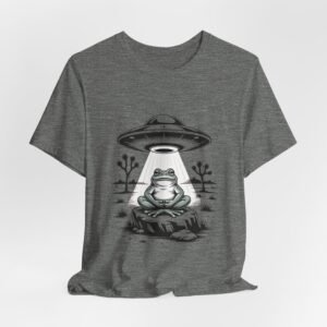 Frog Alien Abduction Tee - Unisex Graphic Shirt, Funny Gift, Casual Wear, Quirky Humor, Sci-Fi Lover Apparel