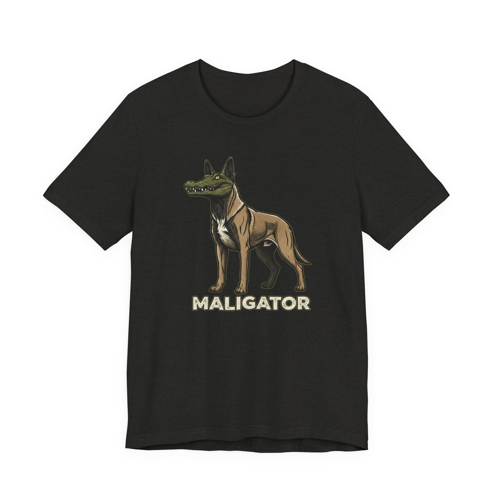 Maligator dog illustration Tee | Crocodile head canine mashup - Image 5