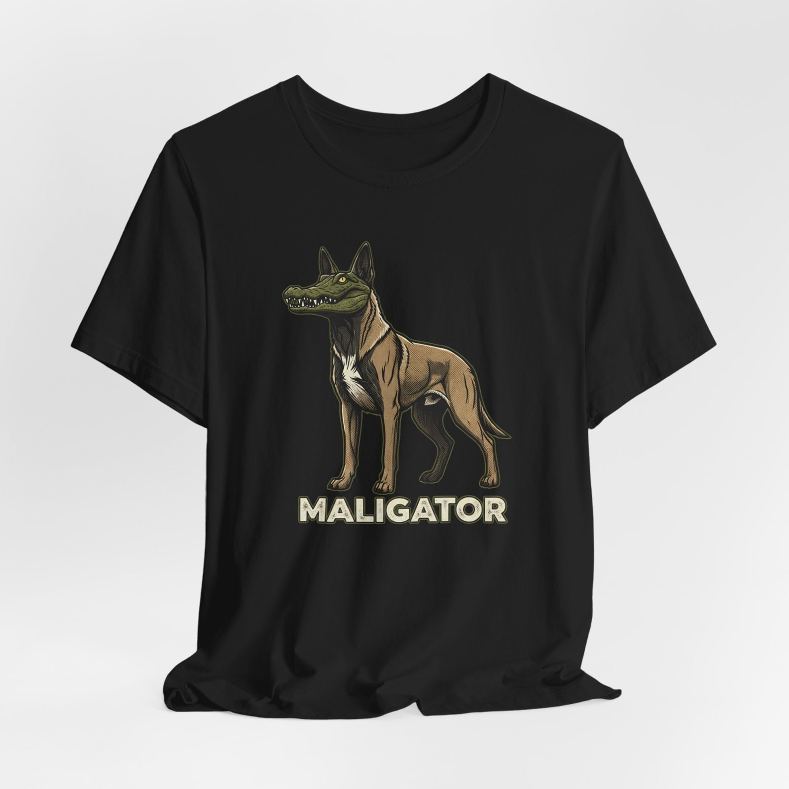 Maligator dog illustration Tee | Crocodile head canine mashup