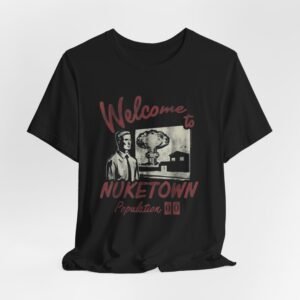 Nuketown Retro Tee — "Welcome to Nuketown" Vintage Gaming T‑Shirt, Fallout Tee