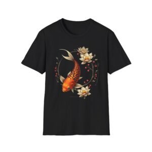 Koi Fish and Lotus T-Shirt | Japanese Koi Illustration, Water Garden Tee