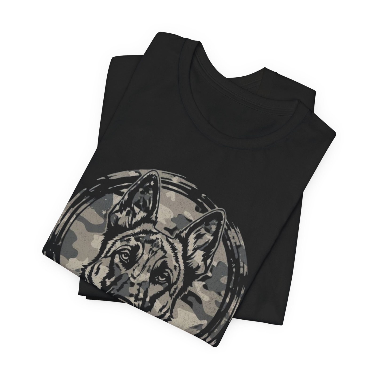 Belgian Malinios Graphic Tee – Camo Circle German Shepherd T‑Shirt - Image 4