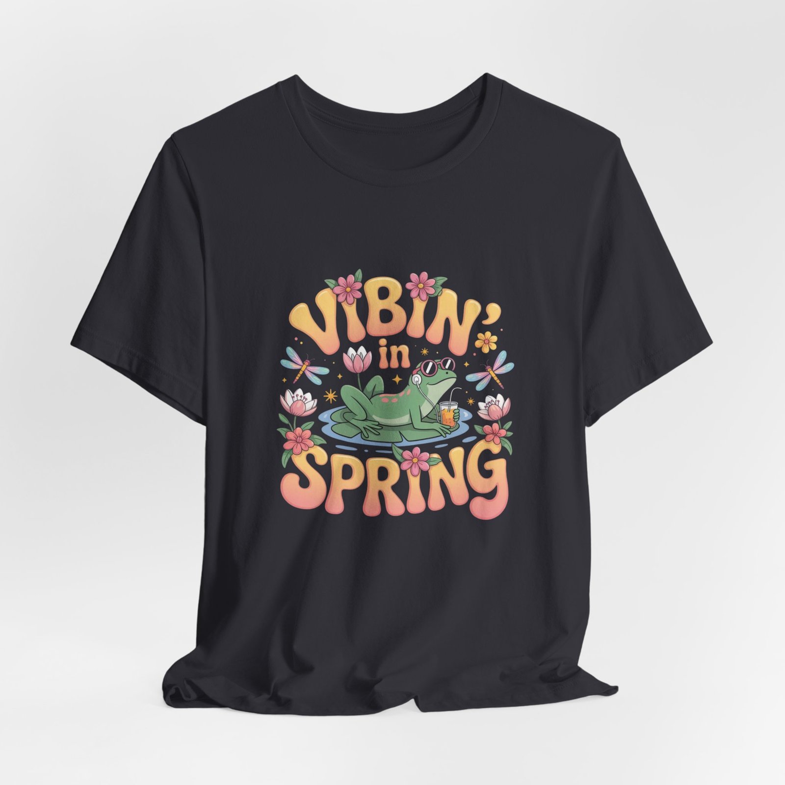Spring Vibes Unisex Tee, Cottagecore Frog Shirt, Nature Lover T-Shirt, Botanical Garden Top, Greenery Apparel - Image 12