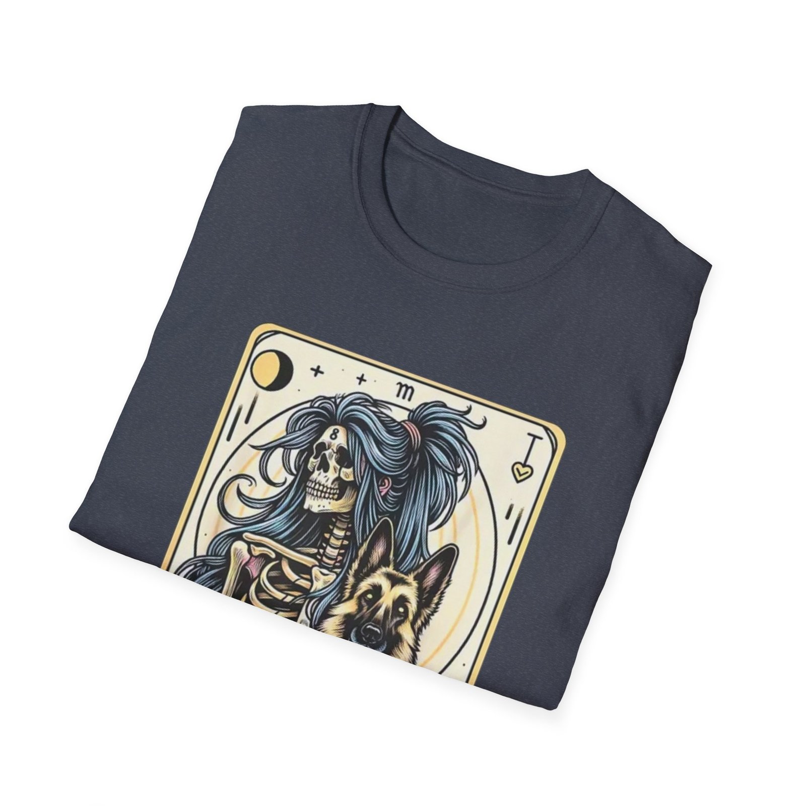 German Shepherd Tarot Skeleton T-Shirt | Funny Dog Tarot Tee - Image 28