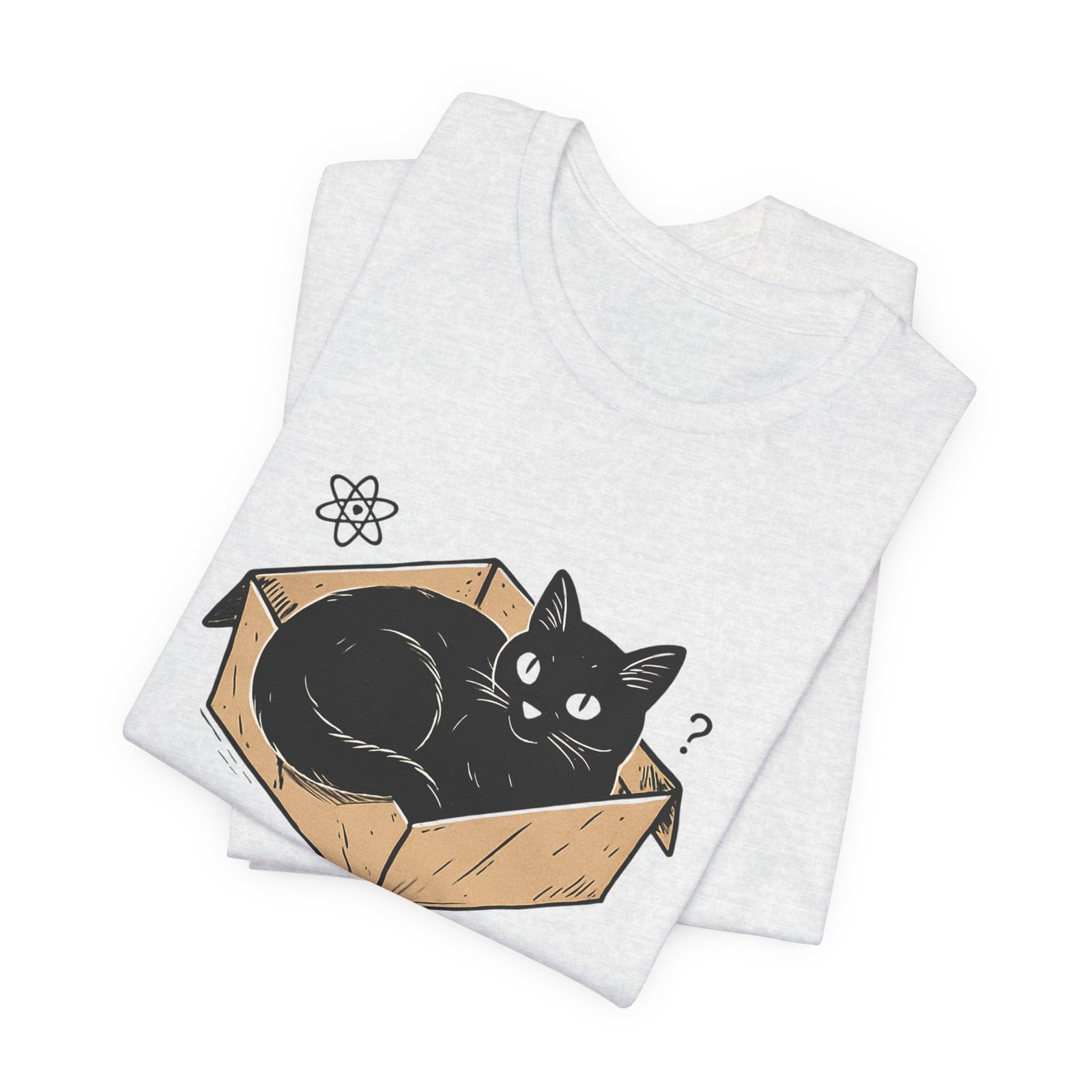 Schrödinger's Cat in Box Tee | Wanted Alive Cat Illustration - Image 4