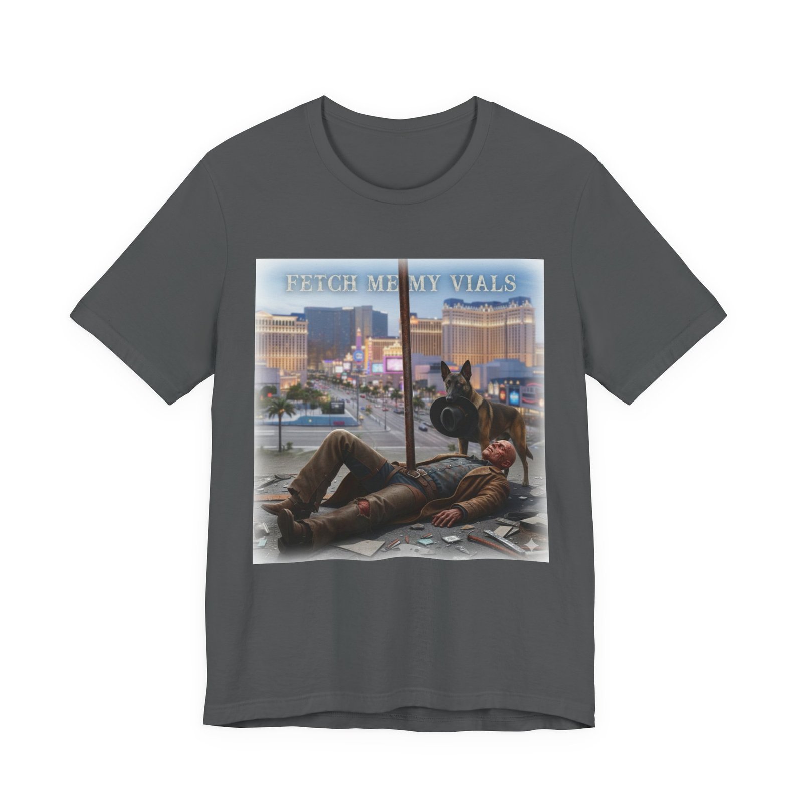 Fetch me my vials, Fallout Tee, Street Scene Graphic Tee — "Fetch Me My Vials" Retro Vegas Art Shirt - Image 31