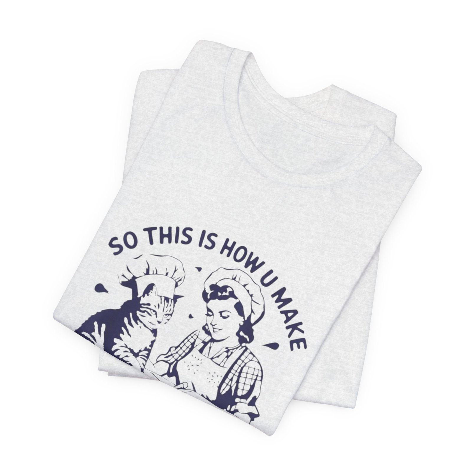 Cat Baker Tee, Funny Biscuit Making Shirt, Unisex Jersey Short Sleeve Tee, Cat Lover Gift, Animal Graphic Tee - Image 11