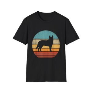 Retro Sunset German Shepherd T-Shirt | Vintage Dog Silhouette