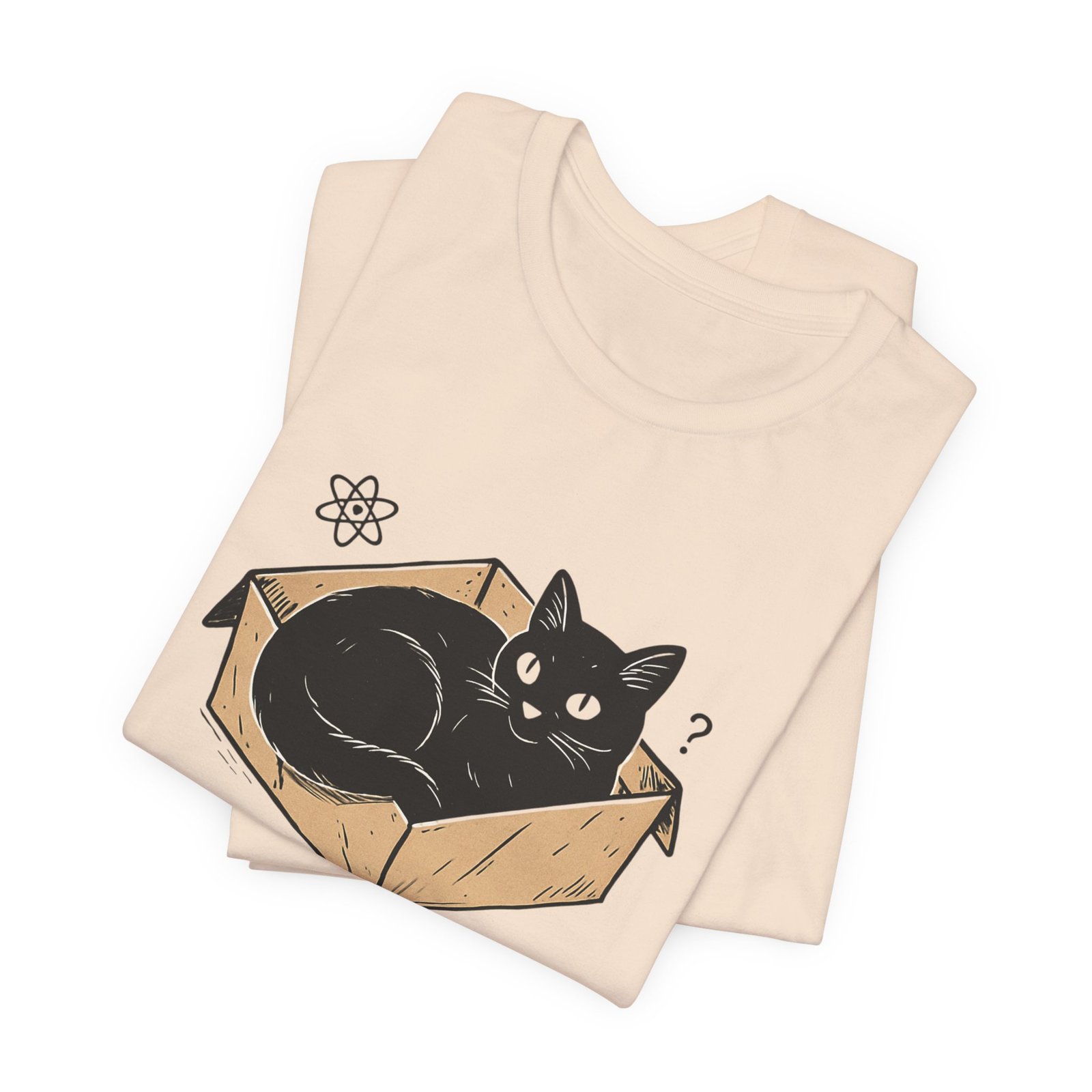 Schrödinger's Cat in Box Tee | Wanted Alive Cat Illustration - Image 15