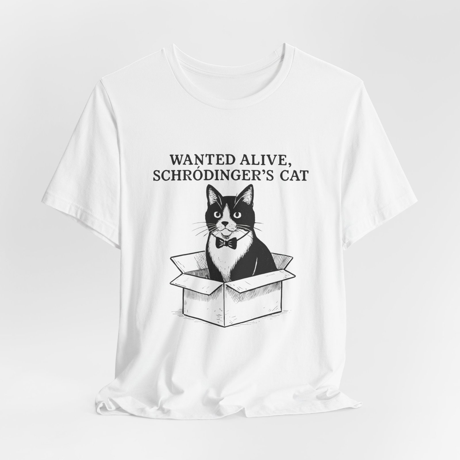 Schrödinger's Cat in Box T-Shirt | Funny Science Cat Tee - Image 8