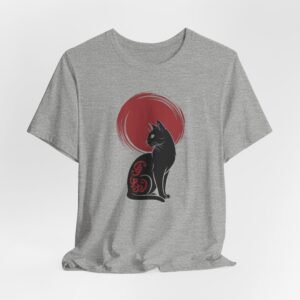 Japanese-Inspired Cat Art Tee, Stylish Graphic T-Shirt, Cat Lover Gift, Unique Casual Wear, Perfect for Birthdays or Everyday