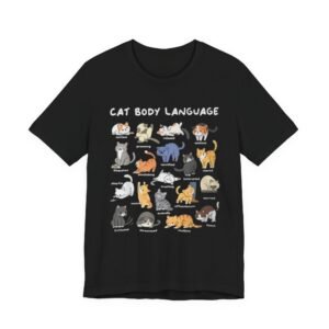 Cat Body Language T-Shirt | Illustrated Cat Poses Chart