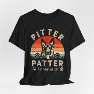 Pitter Patter German Shepherd Tee — 'Let's Get at 'Er' Retro Dog T-Shirt