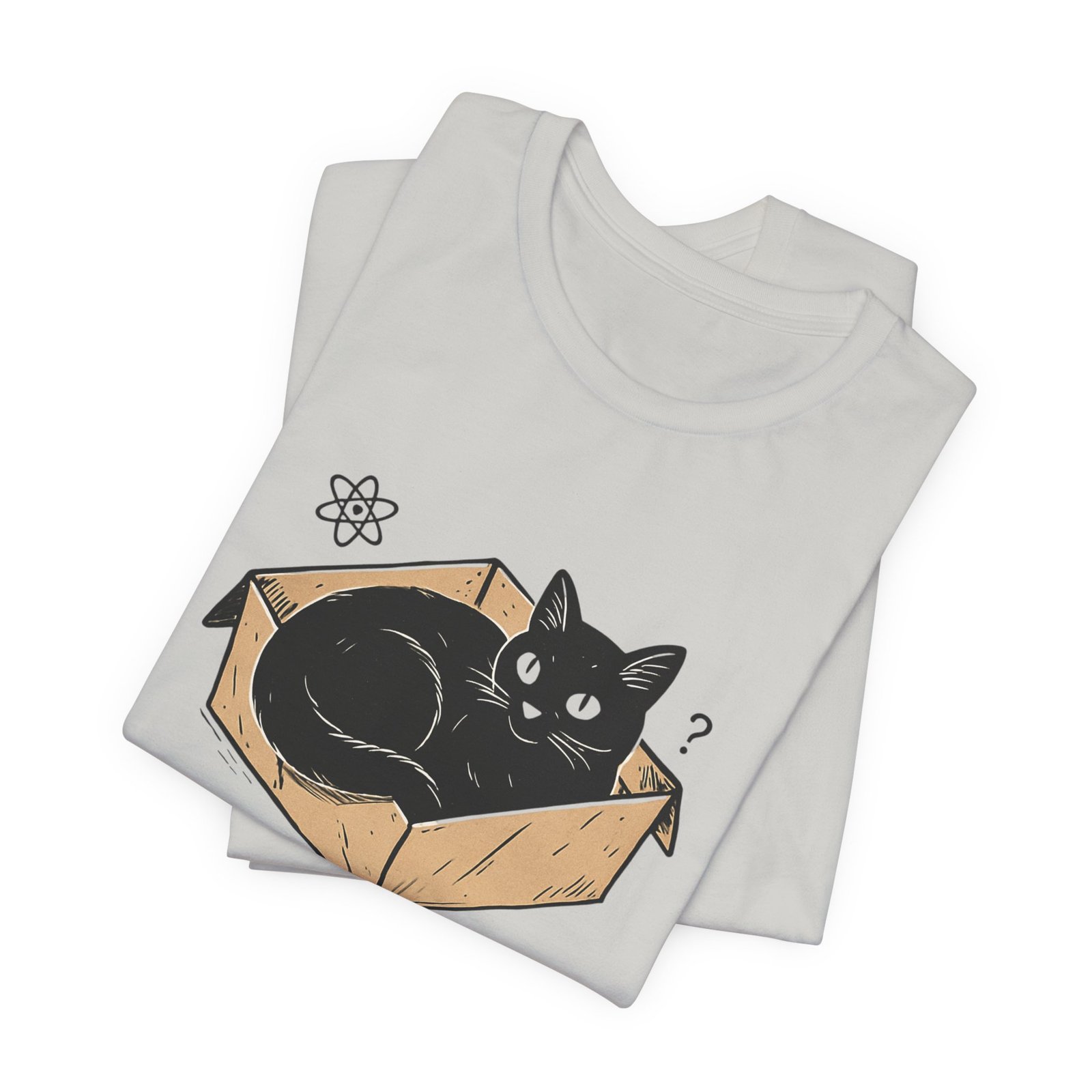 Schrödinger's Cat in Box Tee | Wanted Alive Cat Illustration - Image 19