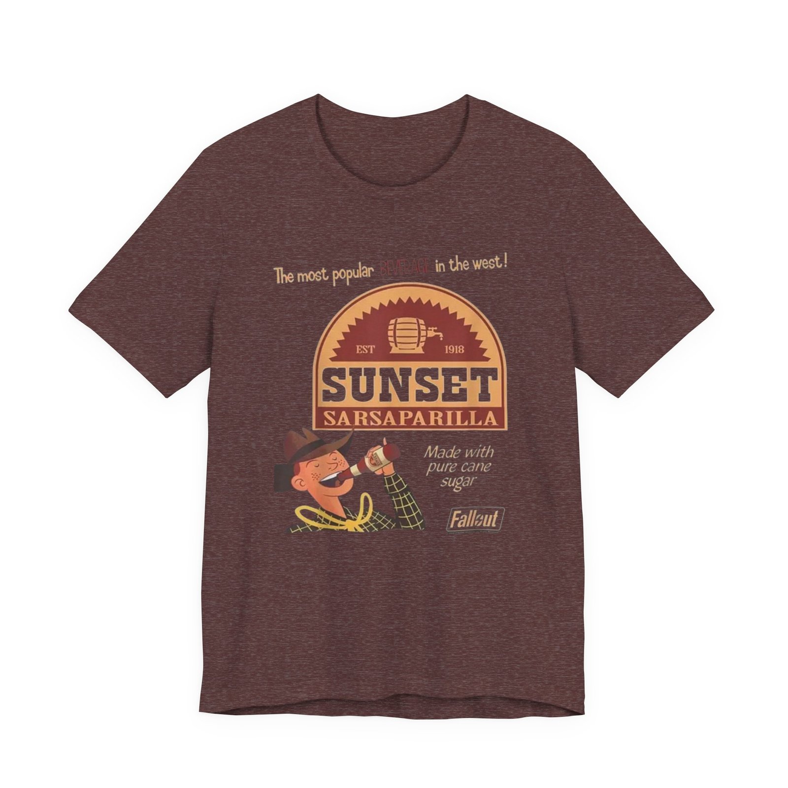 Sunset Sarsaparilla Tee — Retro Fallout Soda Logo T-shirt, Fallout Tee - Image 25