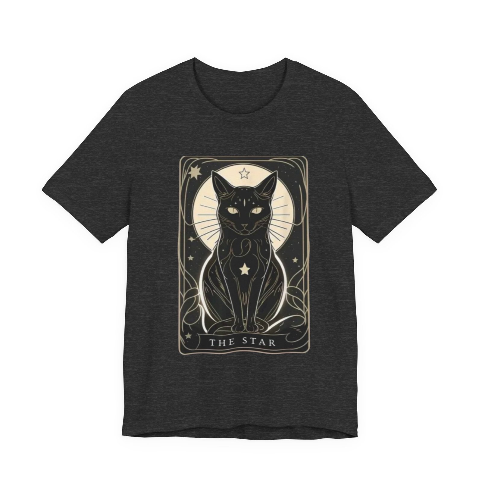Tarot Black Cat The Star T-Shirt | Mystical Occult Illustration - Image 13
