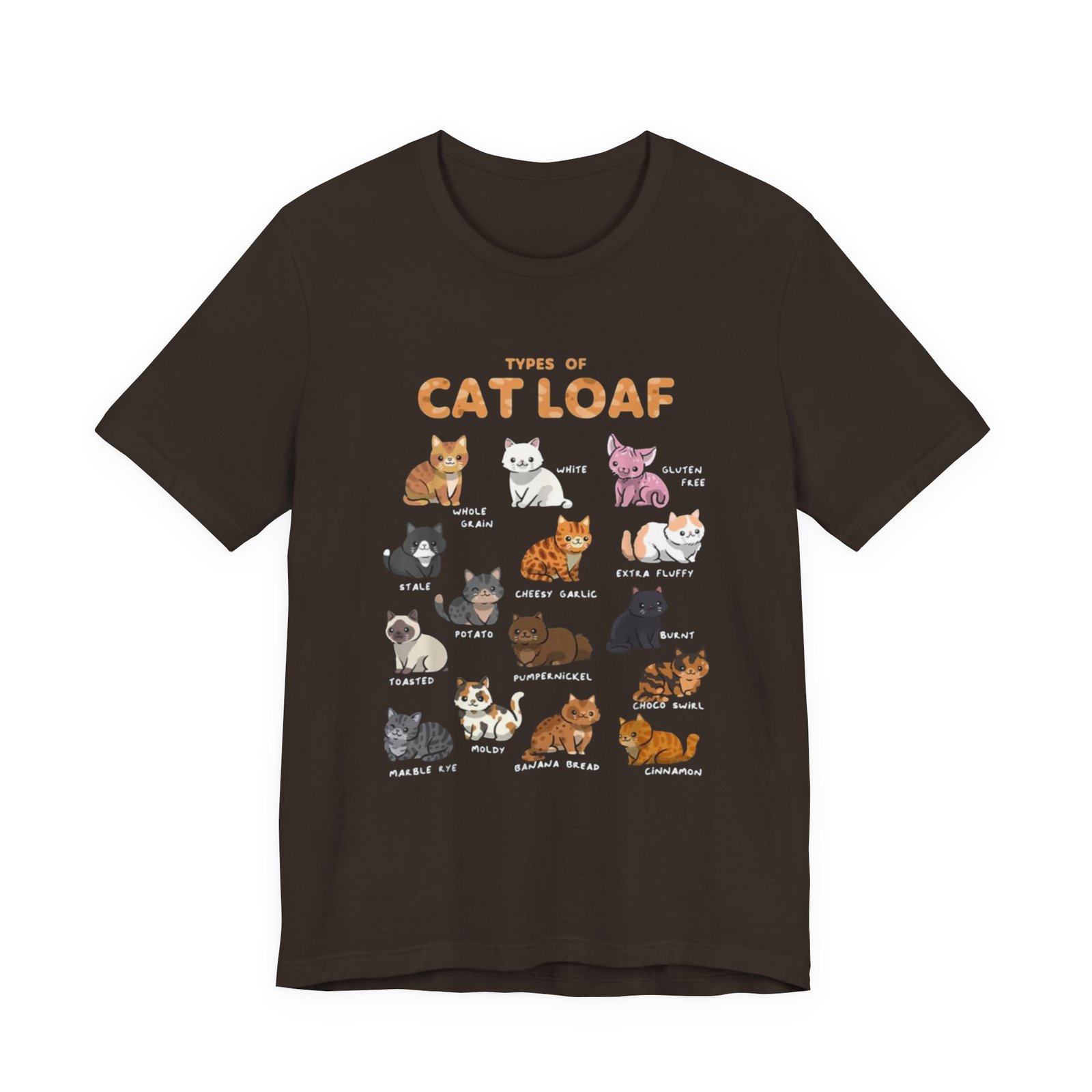 Types of Cat Loaf T-Shirt | Cute Cat Pose Illustration, Cat Lover Tee - Image 5