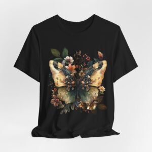 Butterfly Bloom Graphic Tee | Unisex T-Shirt for Nature Lovers, Gifts for Her, Floral Tee for Spring, Boho Style, Casual Wear