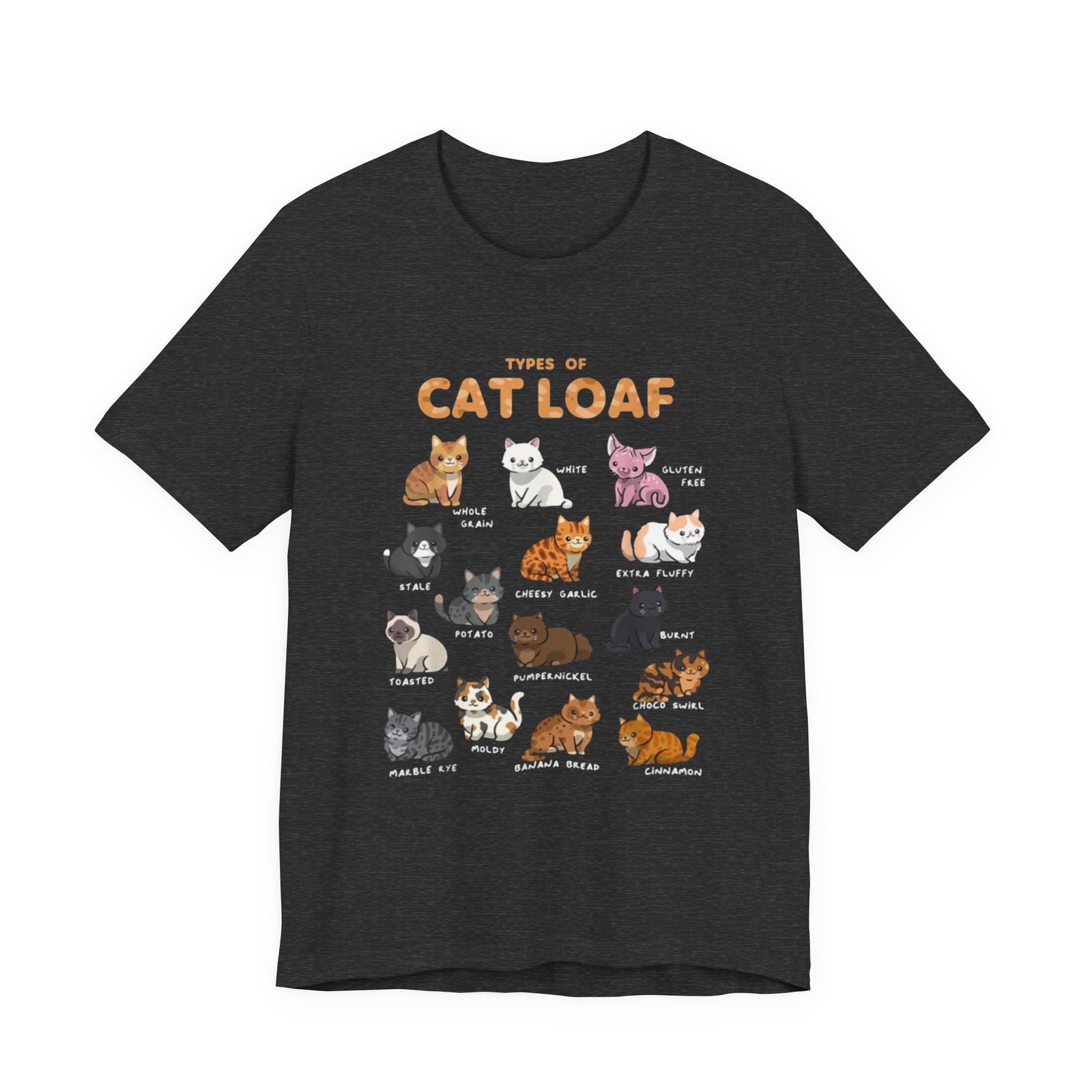 Types of Cat Loaf T-Shirt | Cute Cat Pose Illustration, Cat Lover Tee - Image 25