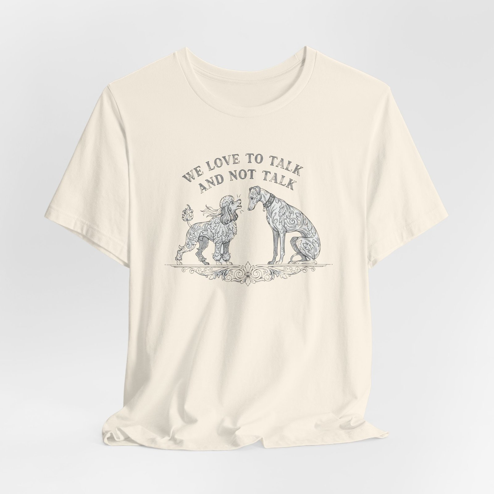 We Love to Talk and Not Talk T-Shirt | Illustrated Dogs Conversation Tee, Best in Show tee - Image 12