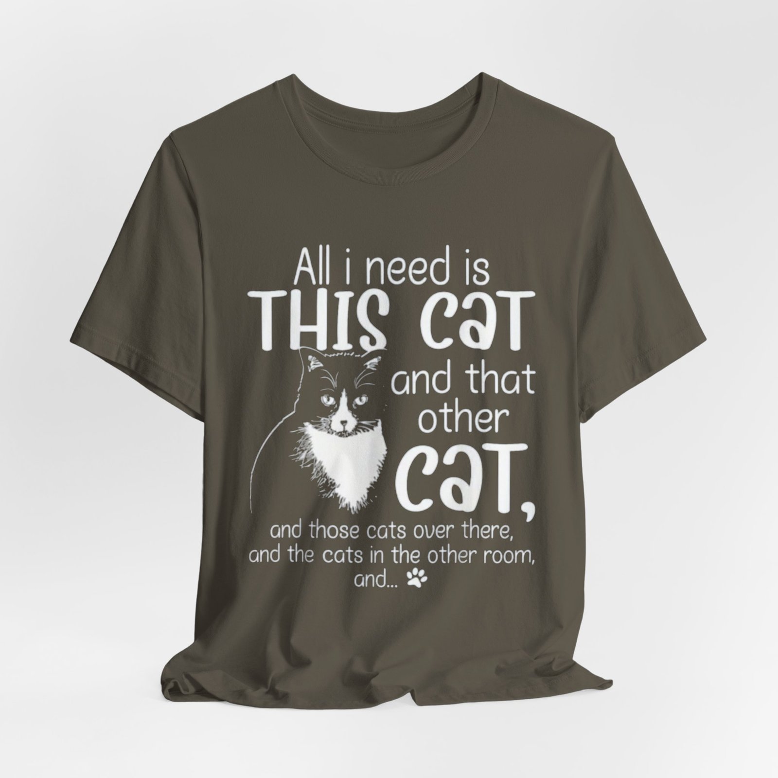 Cute Cat Illustration Tee | Cat Graphic T-Shirt - Image 16