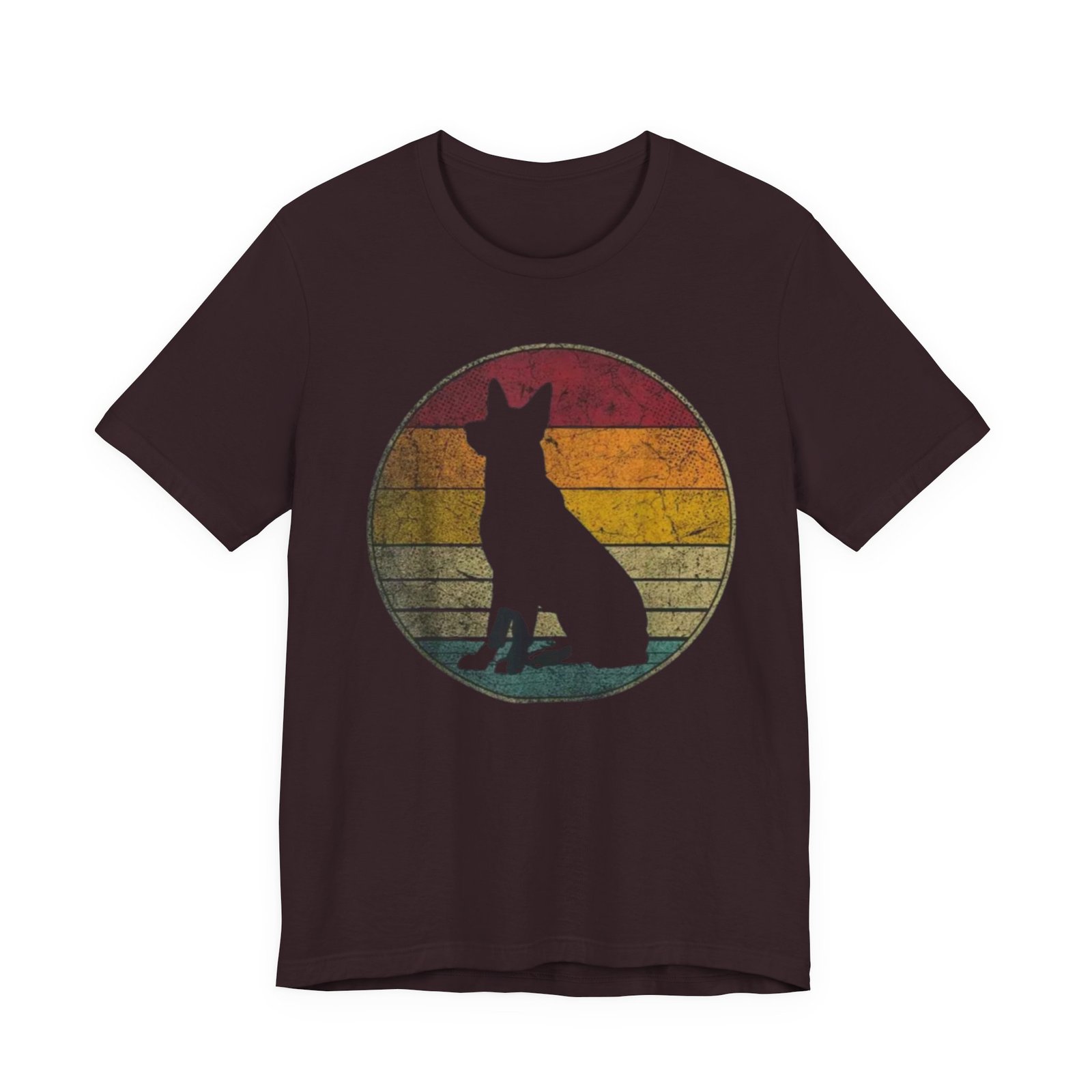 German Shepherd Silhouette Tee — Retro Sunset Dog Lover T-Shirt - Image 17