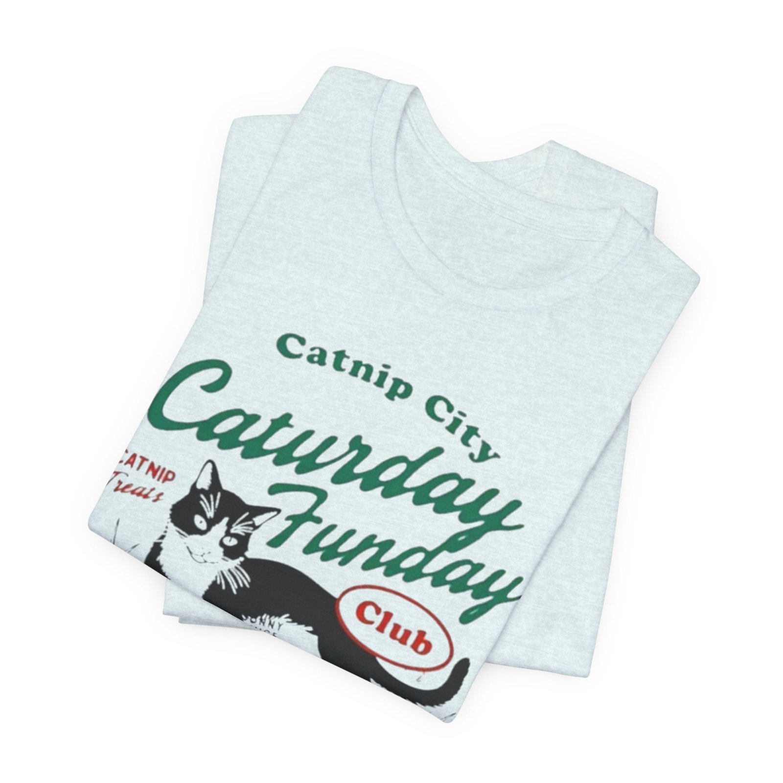 Catnip City Caturday Funday Cat T-Shirt | Vintage Cat Graphic Tee - Image 23