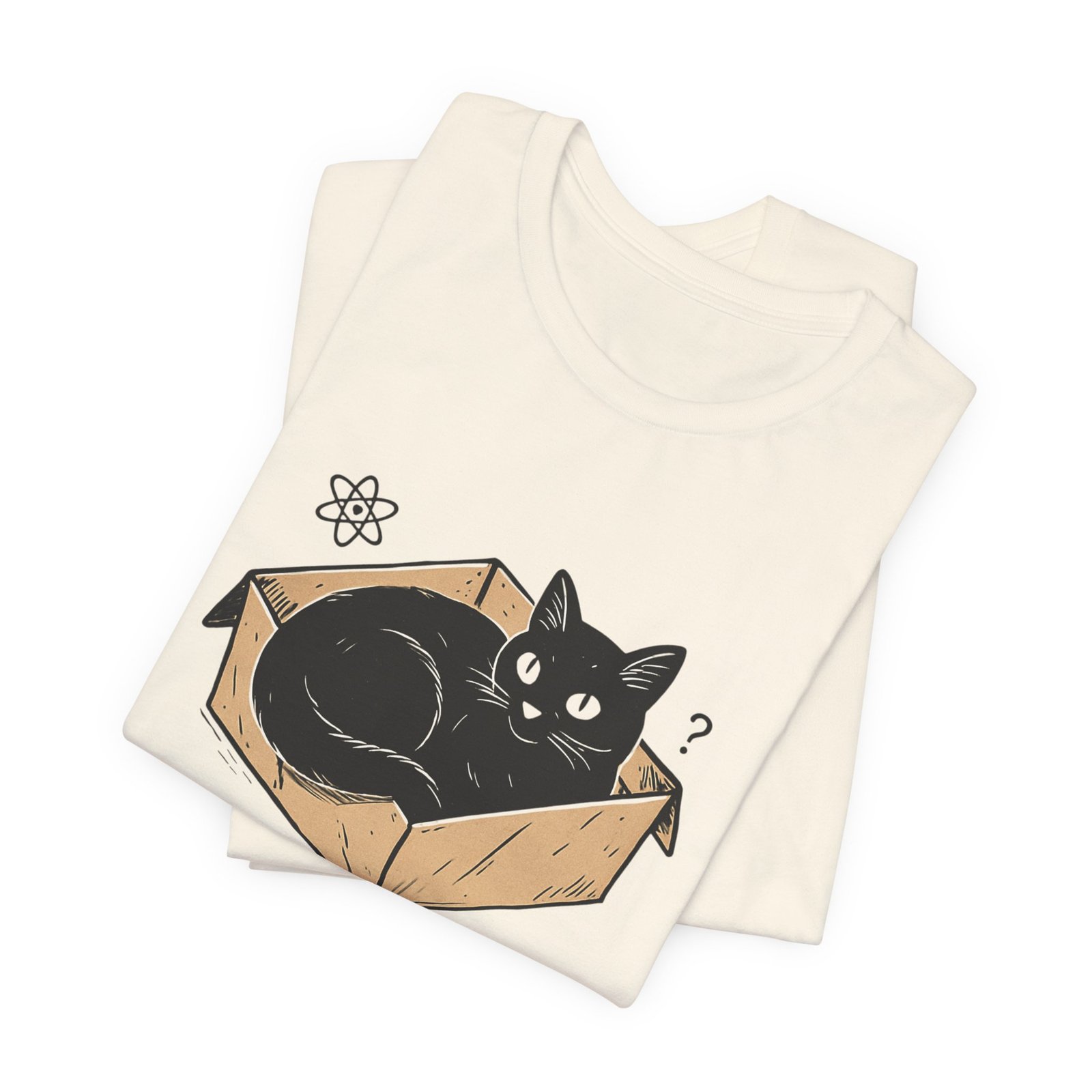 Schrödinger's Cat in Box Tee | Wanted Alive Cat Illustration - Image 11