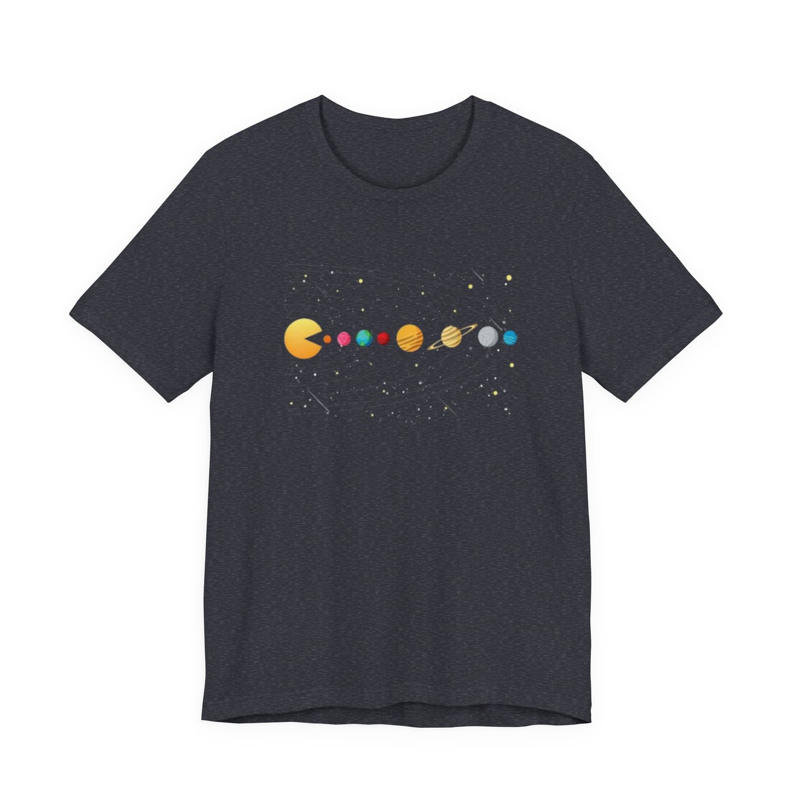 Pac-Man Solar System T-Shirt | Retro Arcade Planets Tee - Image 17