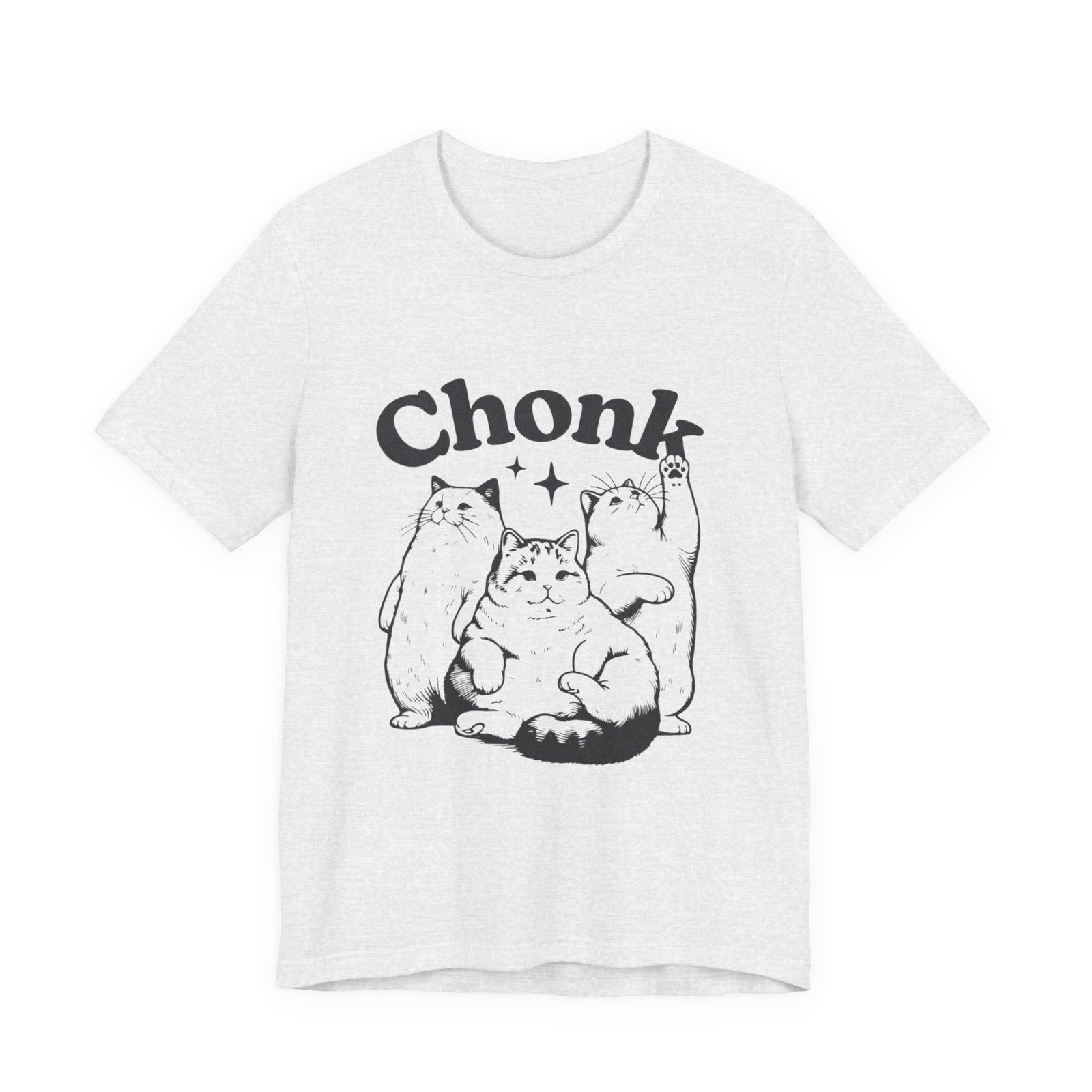 Chonk Cat Unisex Tee, Funny Cat T-Shirt, Gift for Cat Lovers, Cute Animal Shirt, Pet Lover Apparel, Casual Wear - Image 2