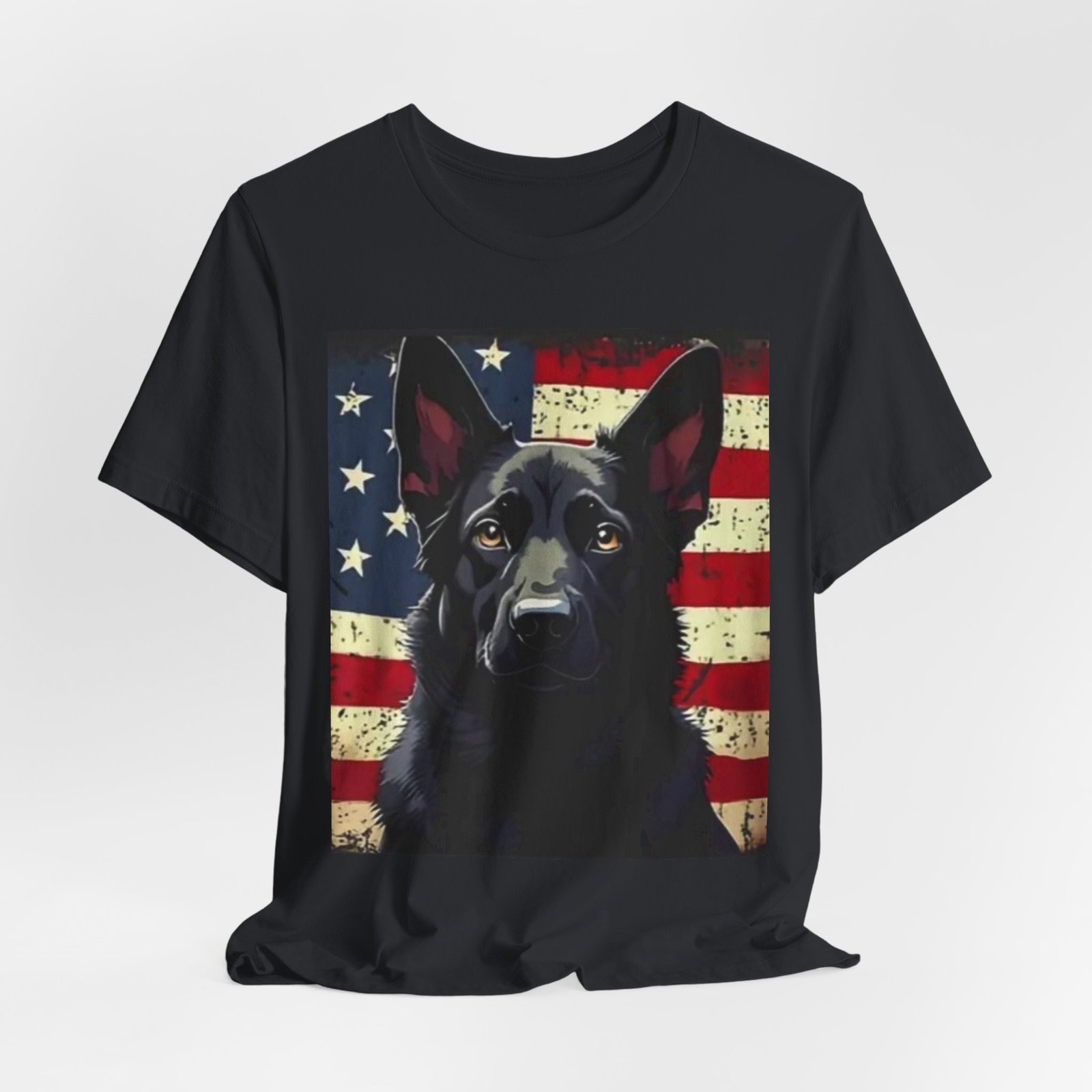 American Flag German Shepherd T-Shirt — Patriotic K9 Dog Tee - Image 24