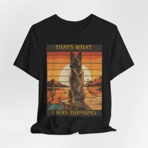 Belgian Malinois Retro Sunset Thats What I Was Thinking T-Shirt