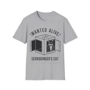 Schrodinger's Cat Science Unisex Softstyle T-Shirt, Quantum Super Position Funny Cat Shirt, Gift for Science Lovers, Physics Tee, Geeky