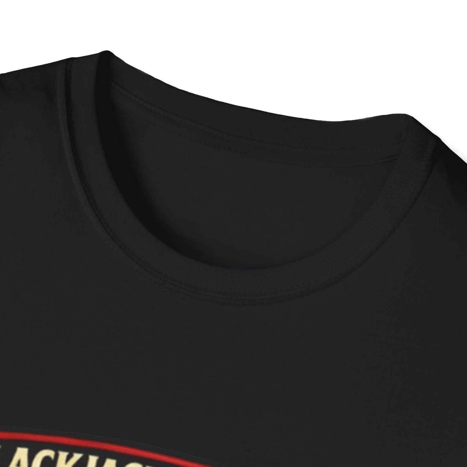 Blackjack Battalion banner T-Shirt | military unit logo, vintage ribbon design - Image 3