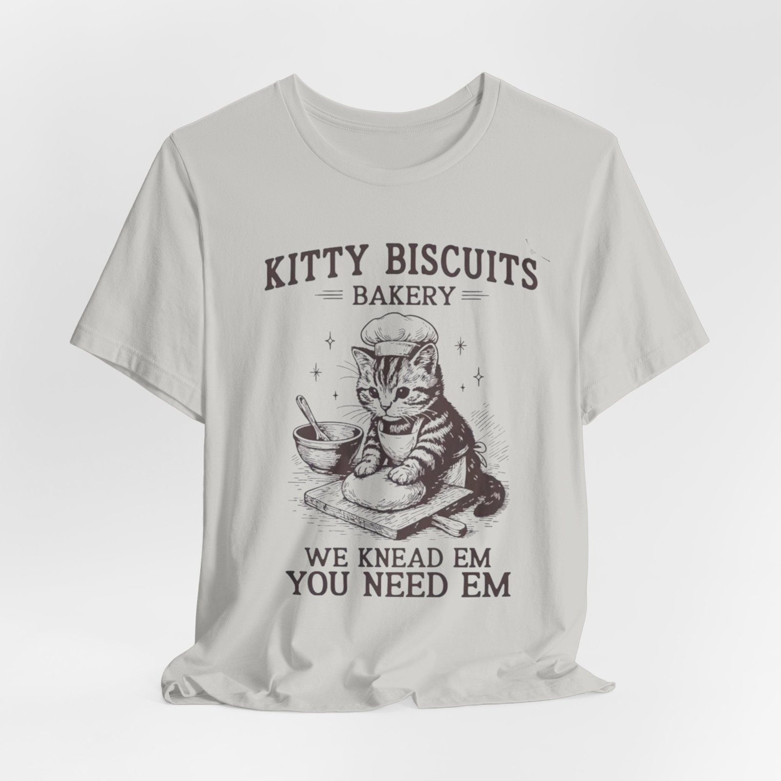 Cute Cat Bakery Tee, Kitty Biscuits Shirt, Animal Lover Gift, Funny Pet T-Shirt, Baking Humor Tee - Image 16