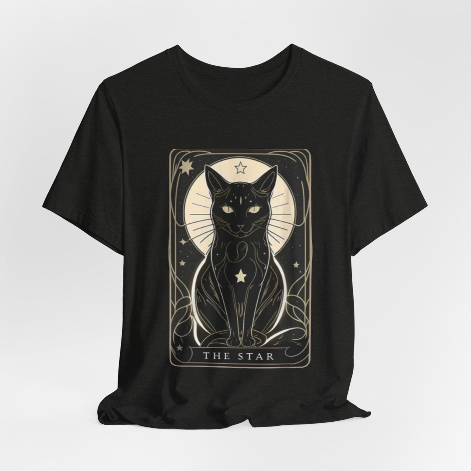 Tarot Black Cat The Star T-Shirt | Mystical Occult Illustration - Image 12