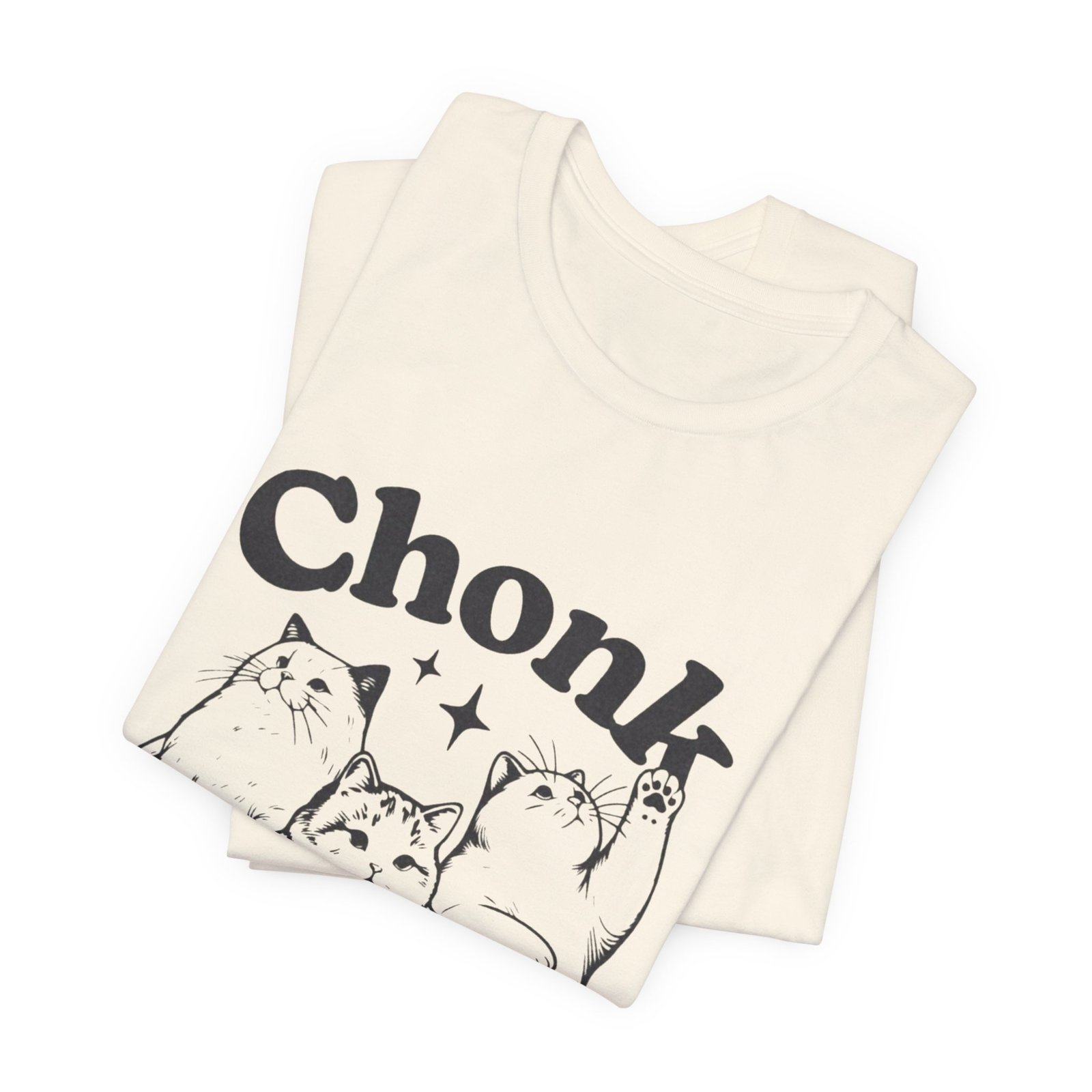 Chonk Cat Unisex Tee, Funny Cat T-Shirt, Gift for Cat Lovers, Cute Animal Shirt, Pet Lover Apparel, Casual Wear - Image 7