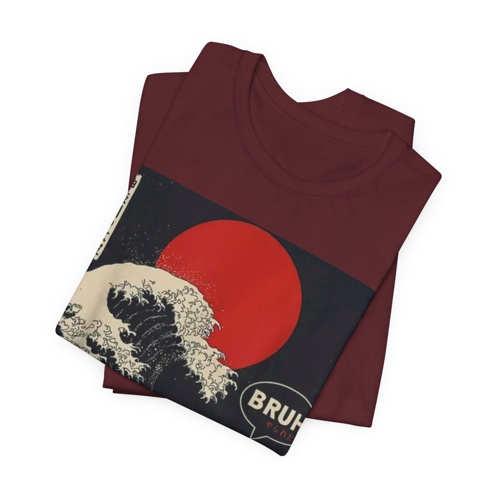 Cat tee, Bruh shirt with Great Wave and Red Sun T-Shirt | Japanese Wave Art Tee - Image 23