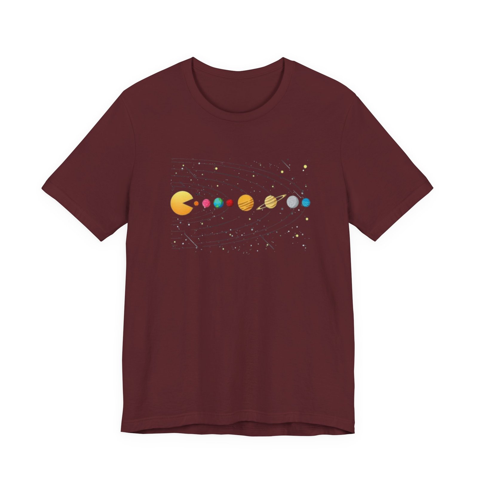 Pac-Man Solar System T-Shirt | Retro Arcade Planets Tee - Image 25