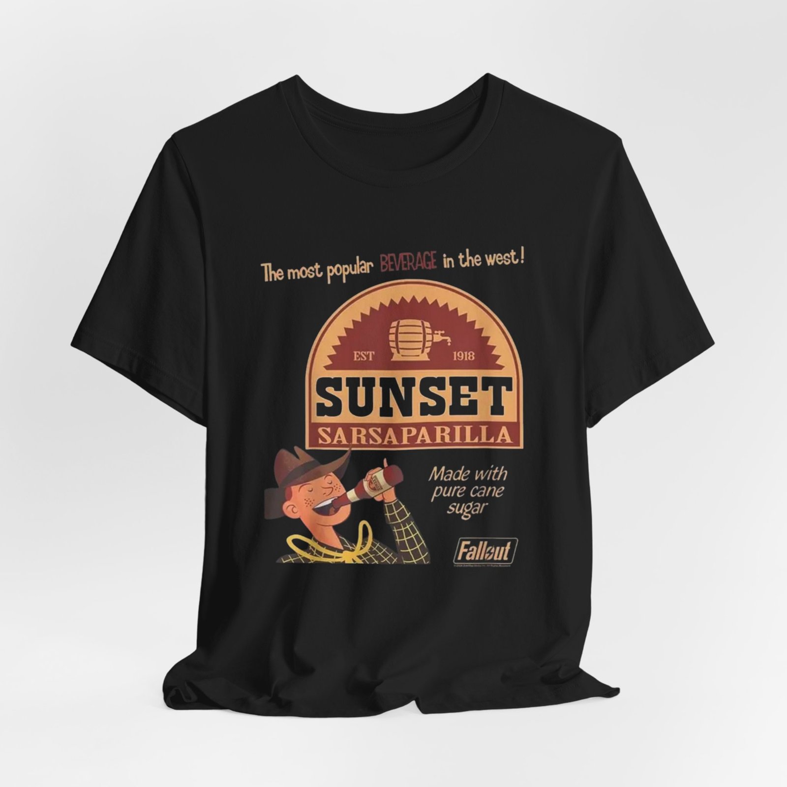 Sunset Sarsaparilla Tee — Retro Fallout Soda Logo T-shirt, Fallout Tee - Image 12