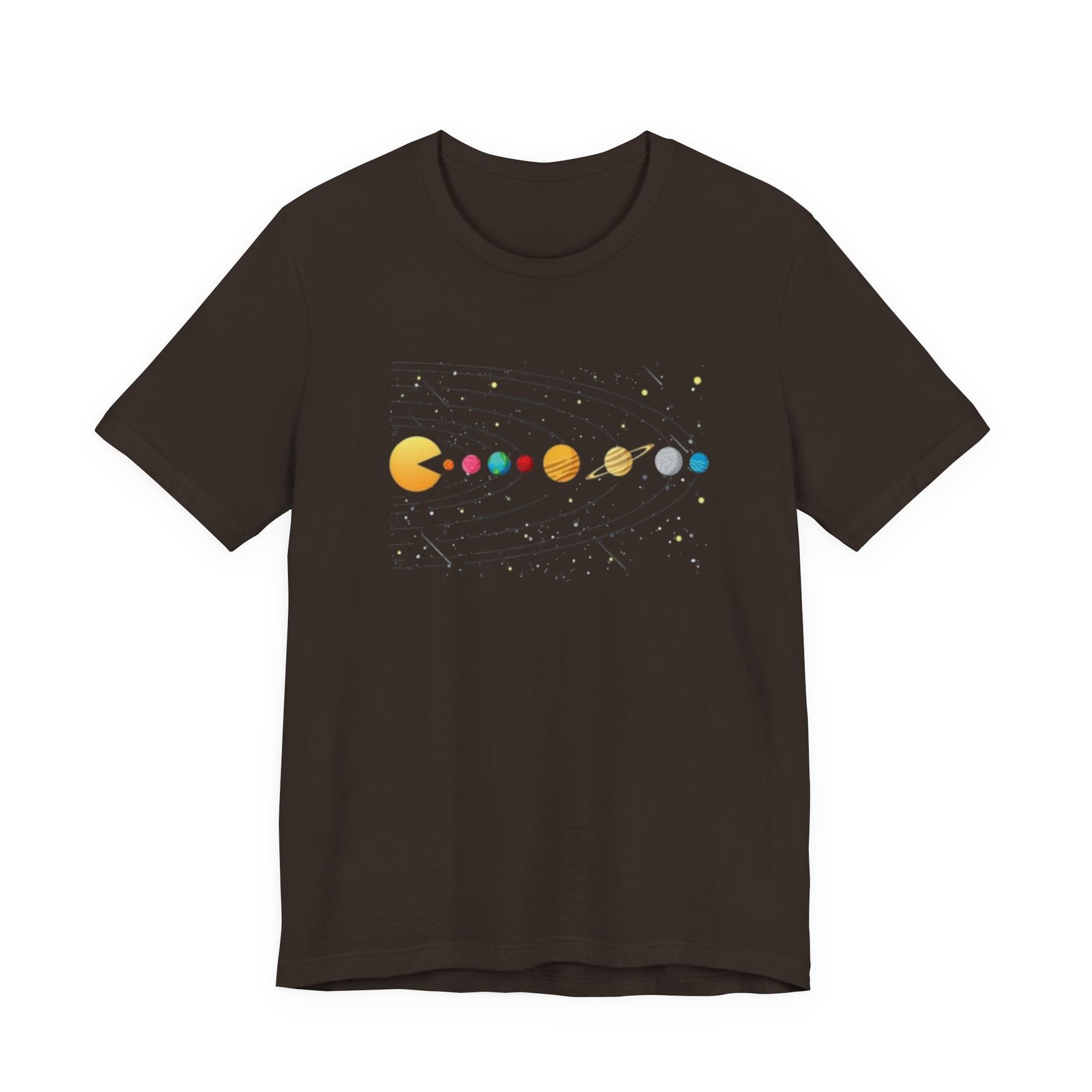 Pac-Man Solar System T-Shirt | Retro Arcade Planets Tee - Image 5